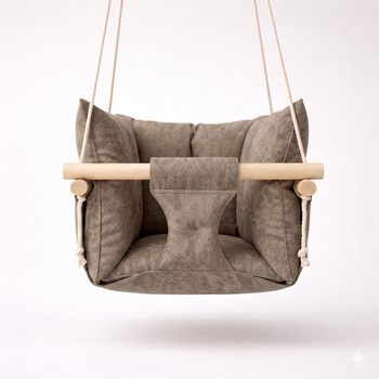 Підвісна дитяча гойдалка «Преміум», водовідштовхувальна коричнева мармур (gs-9233)