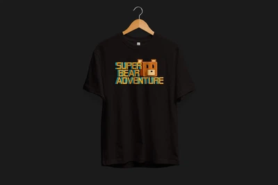 Футболка з принтом "Super bear adventure" Чорна 116