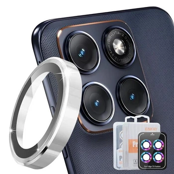 Защитное стекло на камеру ENKAY Metal Ring для Motorola Edge 70 Fusion - Silver