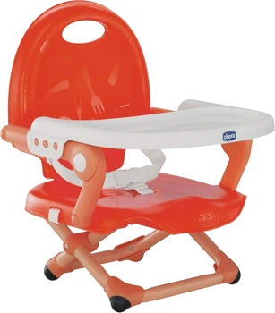 Стільчик-бустер для годування Chicco Pocket Snack Poppy Red (8058664101474)
