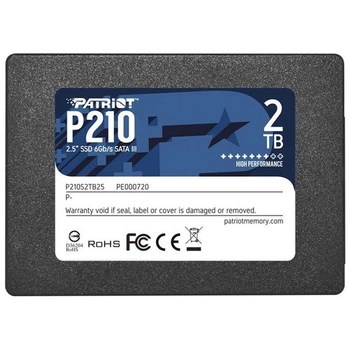 Накопичувач SSD Patriot P210 2.5" 2TB SATA III 3D NAND TLC Black (P210S2TB25)