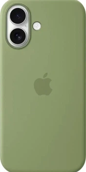 Чехол силиконовый Silicone Case с MagSafe для iPhone 17 защитный TPU зеленый