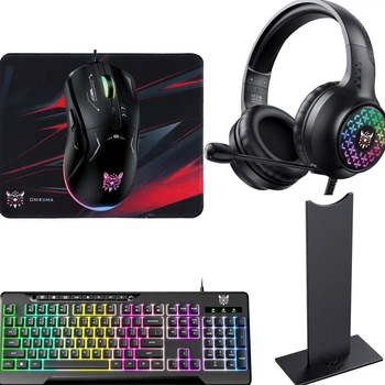 Игровой комплект Onikuma TZ5006 Black гарнитура клавиатура мышь RGB USB проводное для геймеров