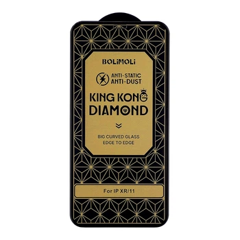 Защитное стекло KingKong Diamond Glass черное для Apple iPhone XR iPhone 11 с защитным покрытием Super G