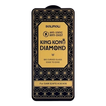 Захисне скло KingKong Diamond Glass чорне Super G для Samsung A36 A56 S24 FE серії AM