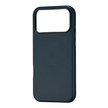 Чехол Leather Case с MagSafe для iPhone 17 Pro Max кожзам защита камеры зеленый