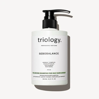 Балансирующий шампунь для волос и кожи головы склонных к жирности Triology Sebobalance, 500 мл