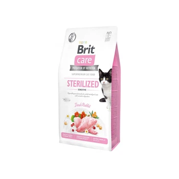 Корм сухий Brit Care Cat Grain Free Sterilized Sensitive для стерелізованих котів з чутливим травленням з кроликом 7 кг (8595602540754)