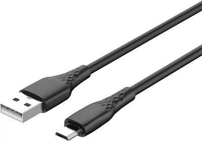 Кабель Colorway USB - MicroUSB (textured PVC) 3А 1м Black (CW-CBUM094-BK)