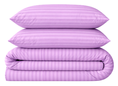 Комплект постільної білизни MirSon Євро 200х220 см 17-0618 Stripe Purple Бязь (2200008203740)