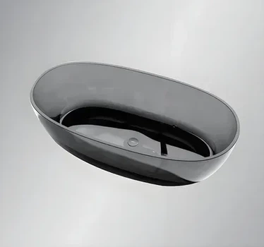 Ванна VBI VESUVIO BLACK 170 x 78 окремостояча скляна
