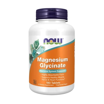 Глицинат магния Now Foods Magnesium Glycinate 180 таблеток Поддержка нервной системы (1246-02)