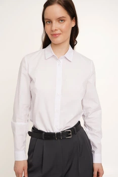 Сорочка однотонна жіноча LAWA WBC02323 M Білий shop (2000990256782)