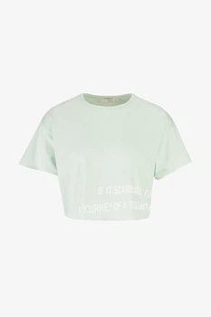 Топ с принтом женский On me 25092-1 L Мятный shop (2000991018020)