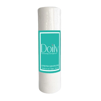 Салфетки в рулоне Doily 30х20 см, 100 шт/рул. из спанлейса 40 г/м2 Гладкие