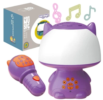 Zabawka interaktywna Woopie Lampka Nocna Głośnik Bluetooth, Karaoke i Modulator Głosu Fioletowa (5906280655112)