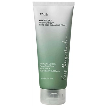 Пінка-скраб з кверцетинолом для очищення пор Anua Heartleaf Quercetinol Pore Deep Cleansing Foam 150 мл