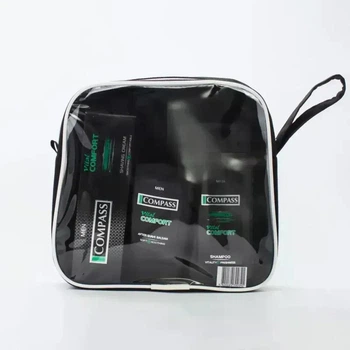 Доглядовий набір Compass Vital Comfort (крем для гоління 65 мл, бальзам після гоління 100 мл, шампунь 250 мл, косметичка)