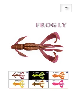 Їстівний силікон приманка для хижих риб Frogly 3.0"6 упаковок по 5 шт комбінований Fantastic Fishing