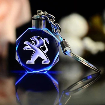 Брелок для ключей с логотипом Пежо Peugeot с подсветкой