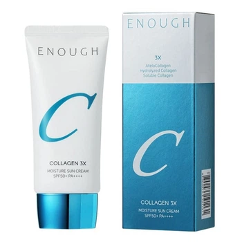 Солнцезащитный крем для лица с коллагеном Collagen 3X Moisture Sun Cream SPF 50+ Enough 50 мл 8809975191131