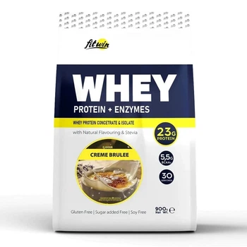 Протеин FitWin Whey Protein + Enzymes, 900 грамм - Крем-брюле