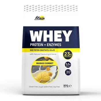 Протеин FitWin Whey Protein + Enzymes, 900 грамм - Манговый сорбет