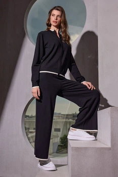 Комплект: олимпийка и брюки Lormar 44/46(M/L) Чёрный-Шампань (Nero-Panna) (118074)