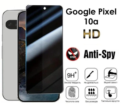 Загартоване захисне скло Анти шпигун AeronGlass з олеофобним покриттям 9H для Google Pixel 10a