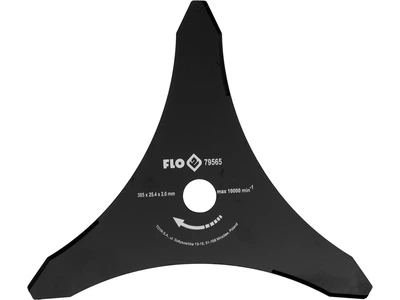 Нож 3-резцовый для бензокосы, 305 мм, крепежный Ø = 25,4 мм FLO (79565)