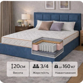 Матрас ортопедический Smart Mattresses Dual Cocos двуспальный 160х200 см (2111610-160200)