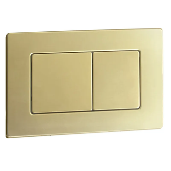 Панель змиву KOER KT-0612-12 240x160x10mm з нержавіючої сталі, кнопка квадратна (колір матове золото) (KR6121)