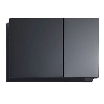 Панель змиву KOER KT-0610-05 240x160x32mm пластикова, кнопка квадратна (колір чорний матовий) (KR6136)