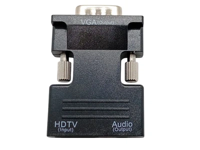 Адаптер HDMI-VGA с аудио 1080p, конвертер для подключения к монитору с VGA разъёмом.