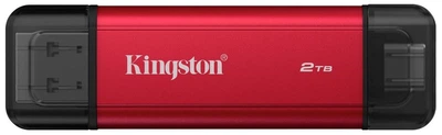 Портативный SSD Kingston 2TB USB 3.2 3D NAND Черный (694344)