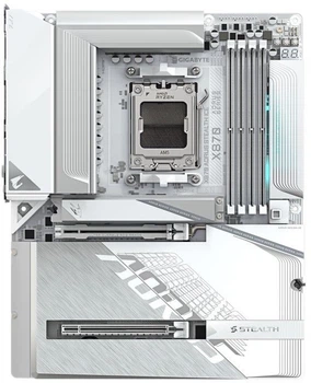 Материнська плата Gigabyte X870 AORUS STEALTH ICE (sAM5, AMD X870, PCI-Ex16)