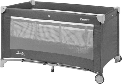 Дорожная кроватка Caretero Basic Plus graphite 125×66 ×75.5 см (5903076302564)