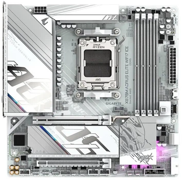 Материнська плата Gigabyte X870M AORUS ELITE WIFI7 ICE (sAM5, AMD X870, PCI-Ex16)
