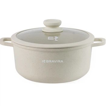 Кастрюля BRAVIRA "SandLight" круглая ,2,3 л BR8008-20