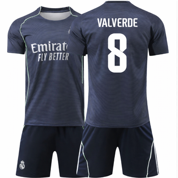 Футбольна форма дитяча Valverde (Вальверде) 8 Real Madrid (Реал Мадрид) 22 розмір зріст 125–130 см темно-синя