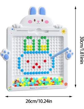 Tablica magnetyczna-mozaika Woopie Montessori MagPad Królik 6 szt Niebieska (ZES2204326948123)