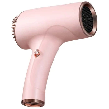 Бездротовий фен MHD 500 Вт акумуляторний для укладання волосся RTD Pink