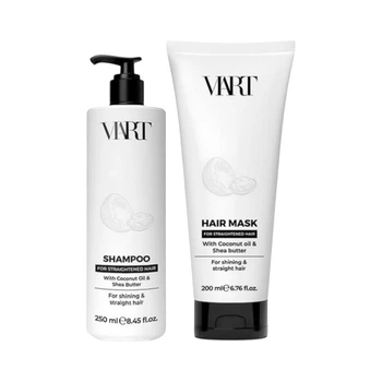 Набір для випрямленого волосся Viart “with COCONUT OIL and SHEA BUTTER for Straightening” шампунь 250ml + маска 200ml