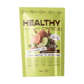 Чай гречаний з бергамотом та цитрусом Healthy Choice 100 г (21160557)
