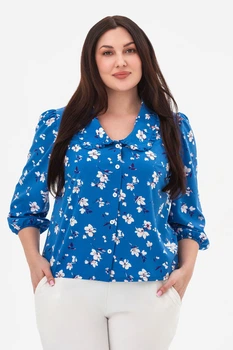 Блуза FLORA синя XL (3044095)
