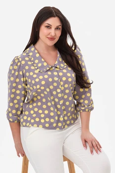 Блуза FLORA сіра 5XL (3044096)