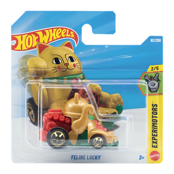 Машинка Базова Hot Wheels Feline Lucky Maneki-Neko 9.29 Experimotors 1:64 JJJ54 Gold