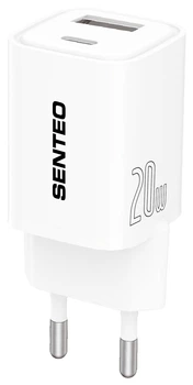 МЗП Senteo S-03 USB-A/USB-C PD3.0&QC3.0 20W White