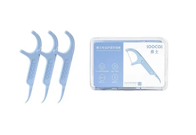 Зубная нить с зубочисткой Soocas Dental Floss Blue 50 шт