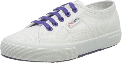 Кеди Superga Unisex 2750 Cotcontastu White/Violet Purple. Розмір 44.5